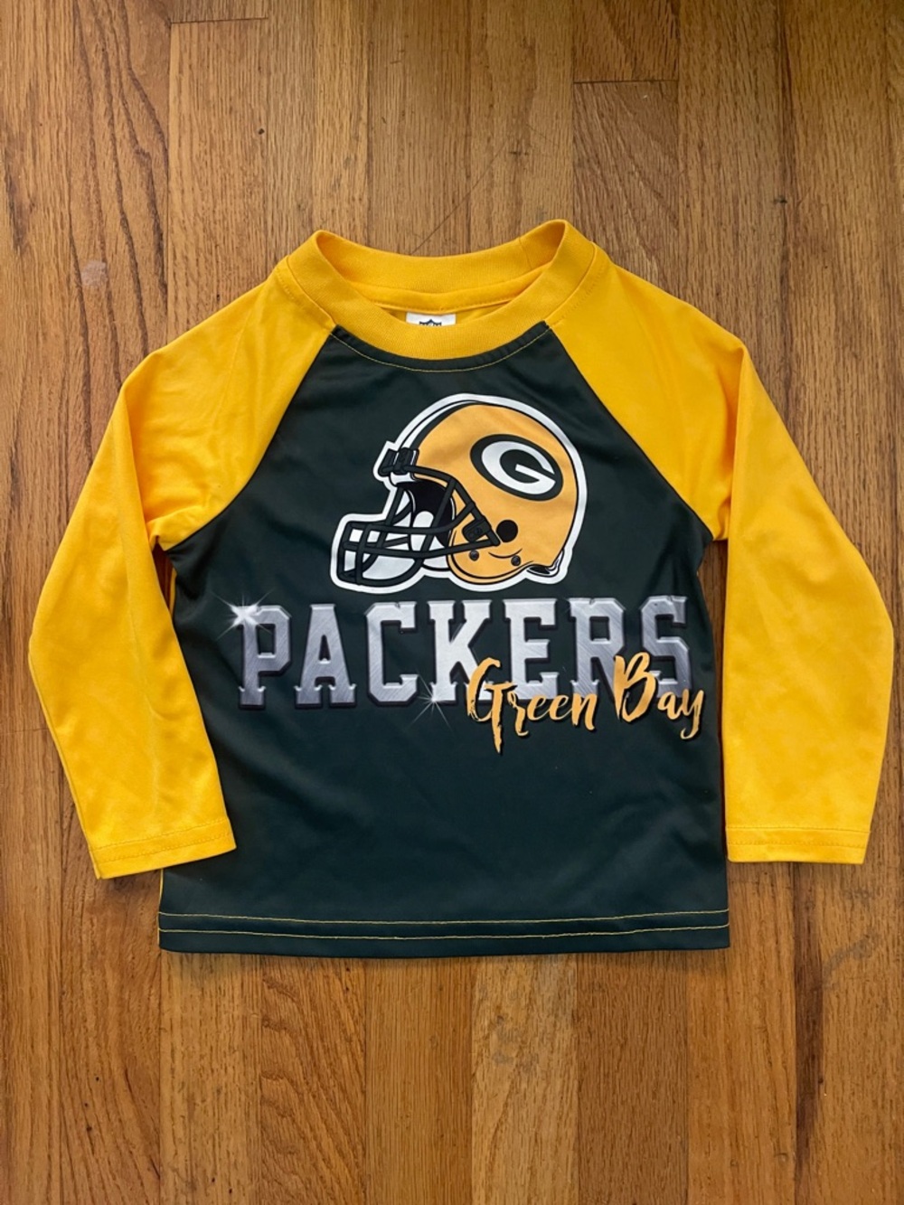 NFL Team Apparel Green Bay Packers Rash Guard Long Sleeve Swim Shirt- 18 months